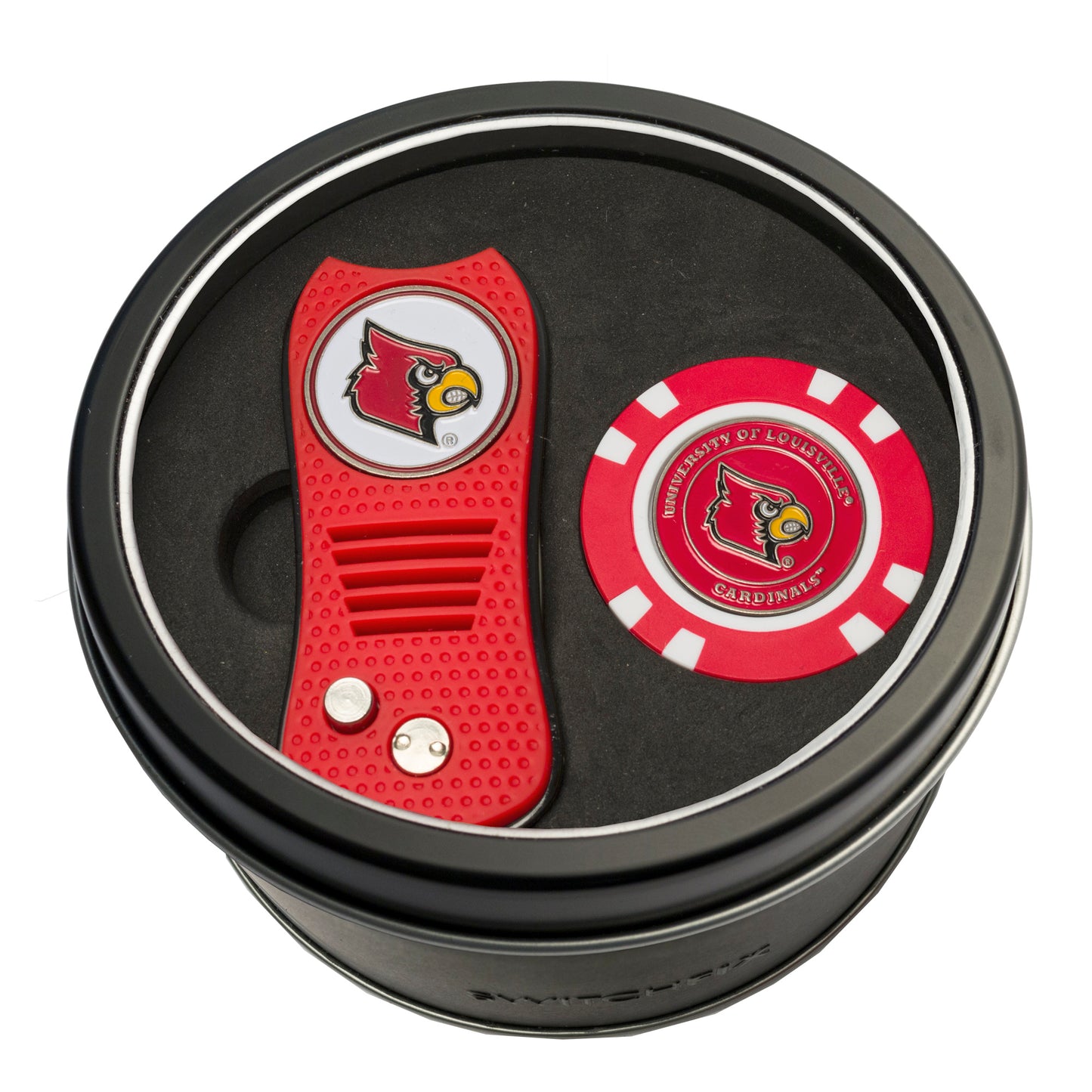 Louisville Switchblade Divot Tool + Golf Chip Tin Gift Set