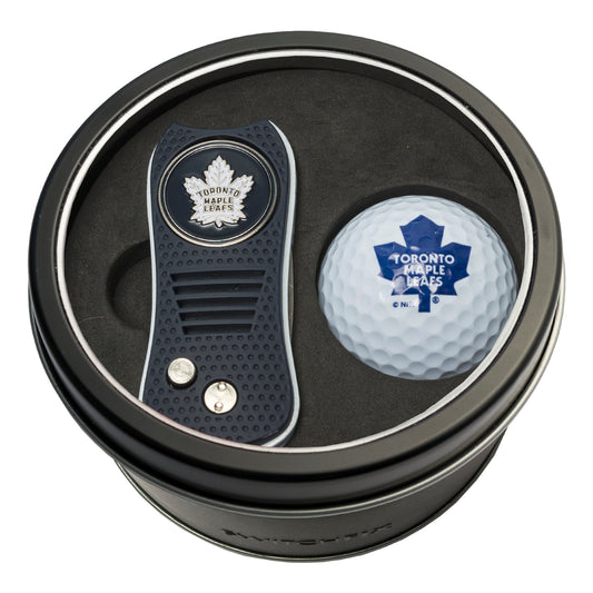 Toronto Maple Leafs Switchblade Divot Tool + Golf Ball Tin Gift Set