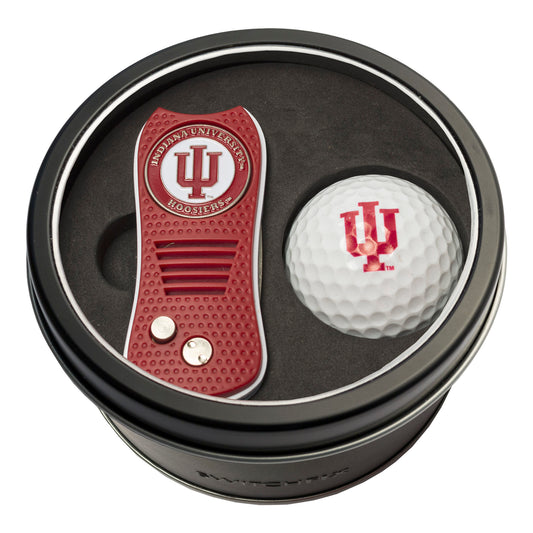 Indiana Switchblade Divot Tool + Golf Chip Tin Gift Set