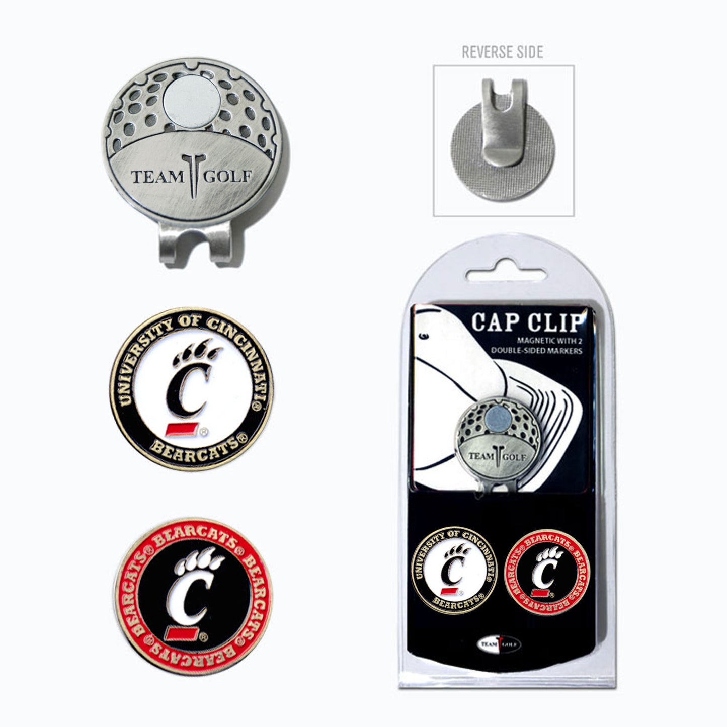 Cincinnati Cap Clip With 2 Golf Ball Markers