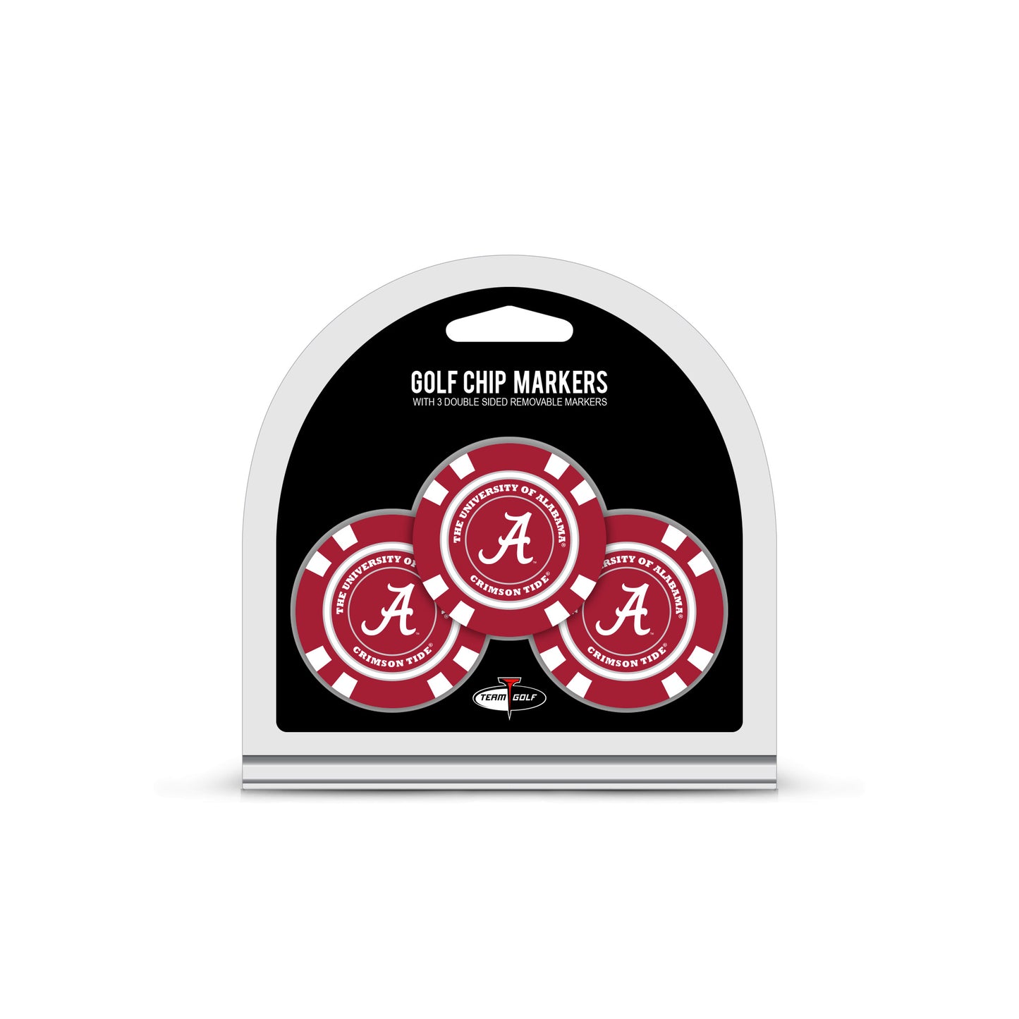 Alabama 3 Pack Golf Chip Ball Markers