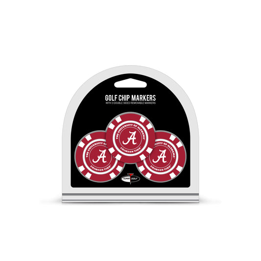 Alabama 3 Pack Golf Chip Ball Markers