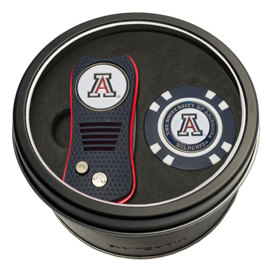 Arizona Switchblade Divot Tool + Golf Chip Tin Gift Set