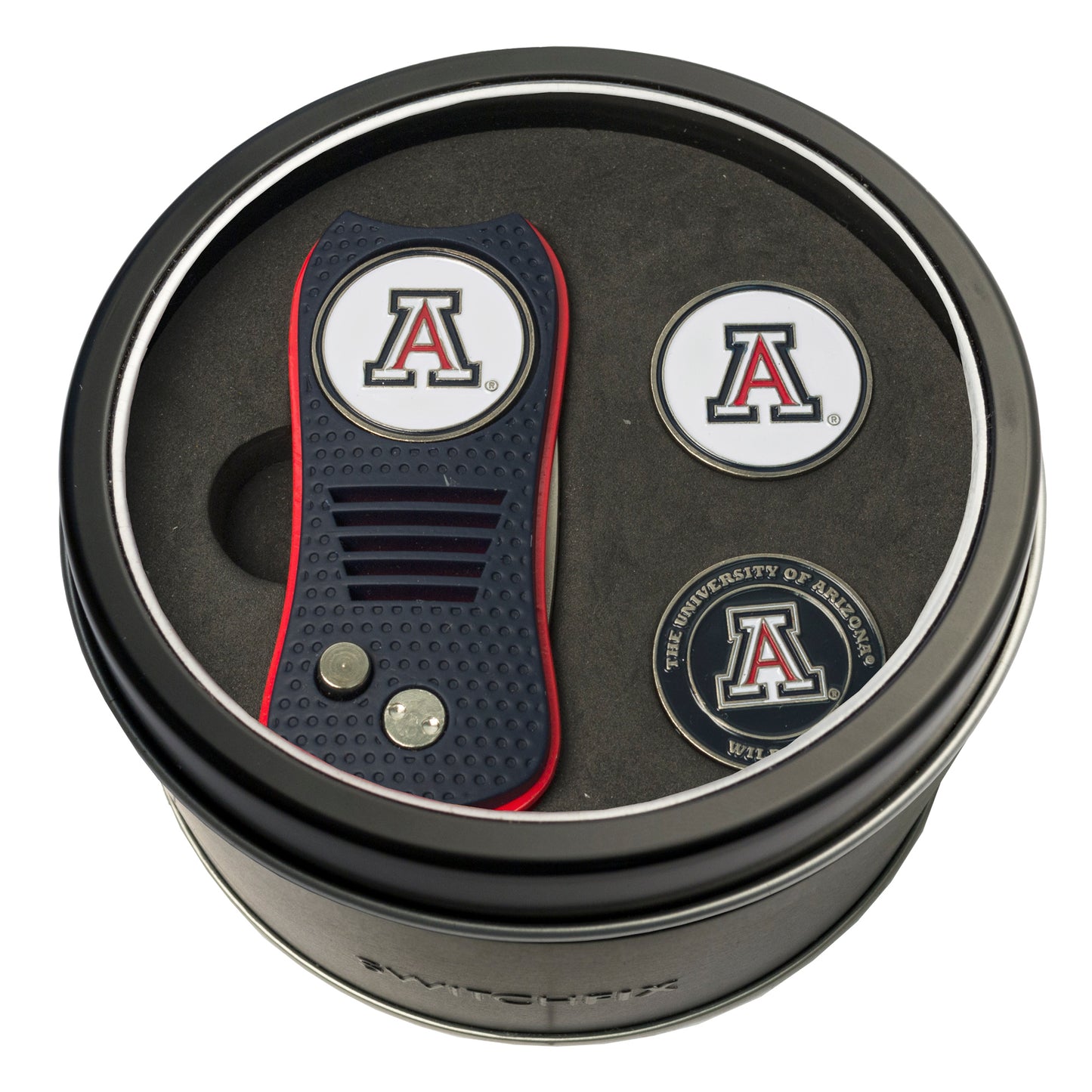 Arizona Switchblade Divot Tool + 2 Ball Marker Tin Gift Set