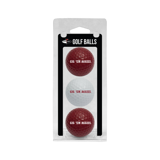 Texas A&M Golf Balls 3 Pack – Gig Em