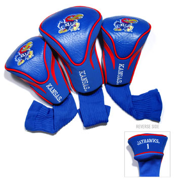 Kansas 3 Pk Contour Sock Headcovers