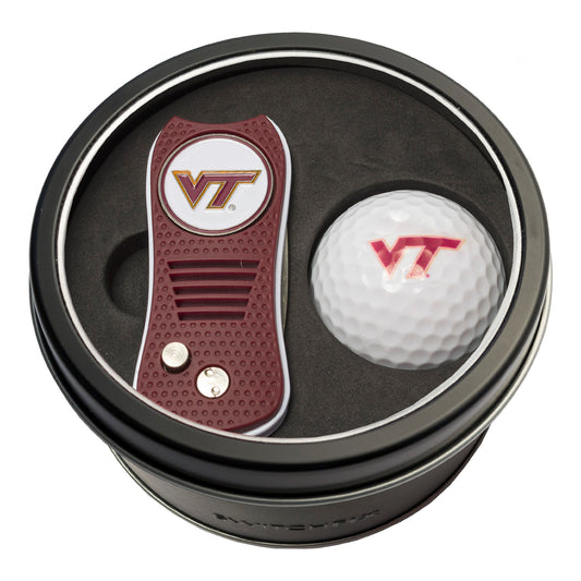 Virginia Tech Switchblade Divot Tool + Golf Ball Tin Gift Set