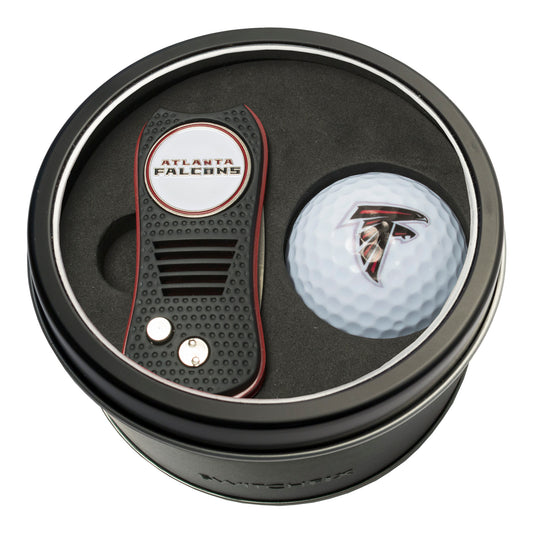 Atlanta Falcons Switchblade Divot Tool + Golf Ball Tin Gift Set