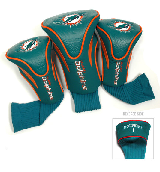 Miami Dolphins 3 Pk Contour Sock Headcovers