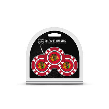 Chicago Blackhawks 3 Pack Golf Chips