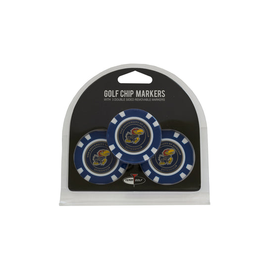 Kansas 3 Pack Golf Chip Ball Markers