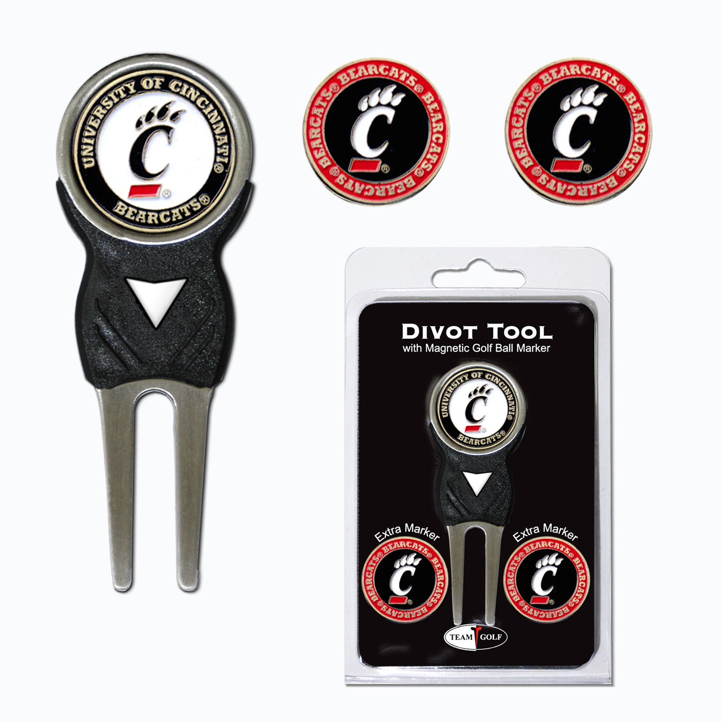 Cincinnati Divot Tool Pack With 3 Golf Ball Markers