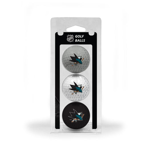 San Jose Sharks Golf Balls 3 Pack