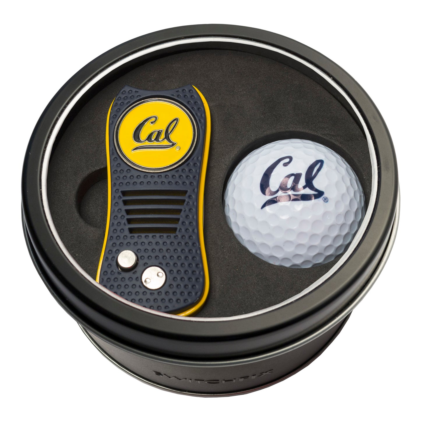 Cal Switchblade Divot Tool + Golf Ball Tin Gift Set