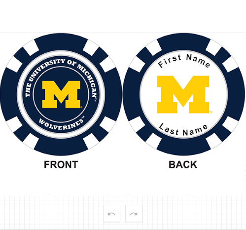 Michigan Wolverines Ball Marker Poker Chip – CUSTOM