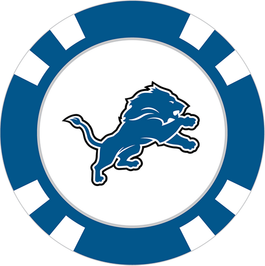 Detroit Lions Poker Chip Ball Marker