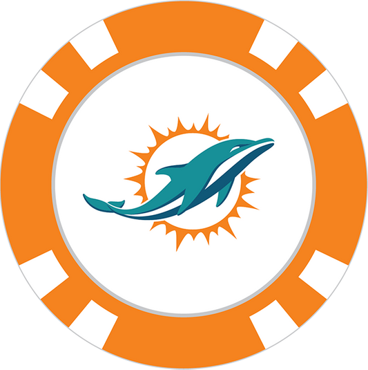 Miami Dolphins Poker Chip Ball Marker