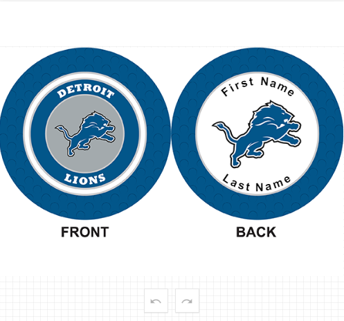 Detroit Lions Ball Marker Poker Chip – CUSTOM